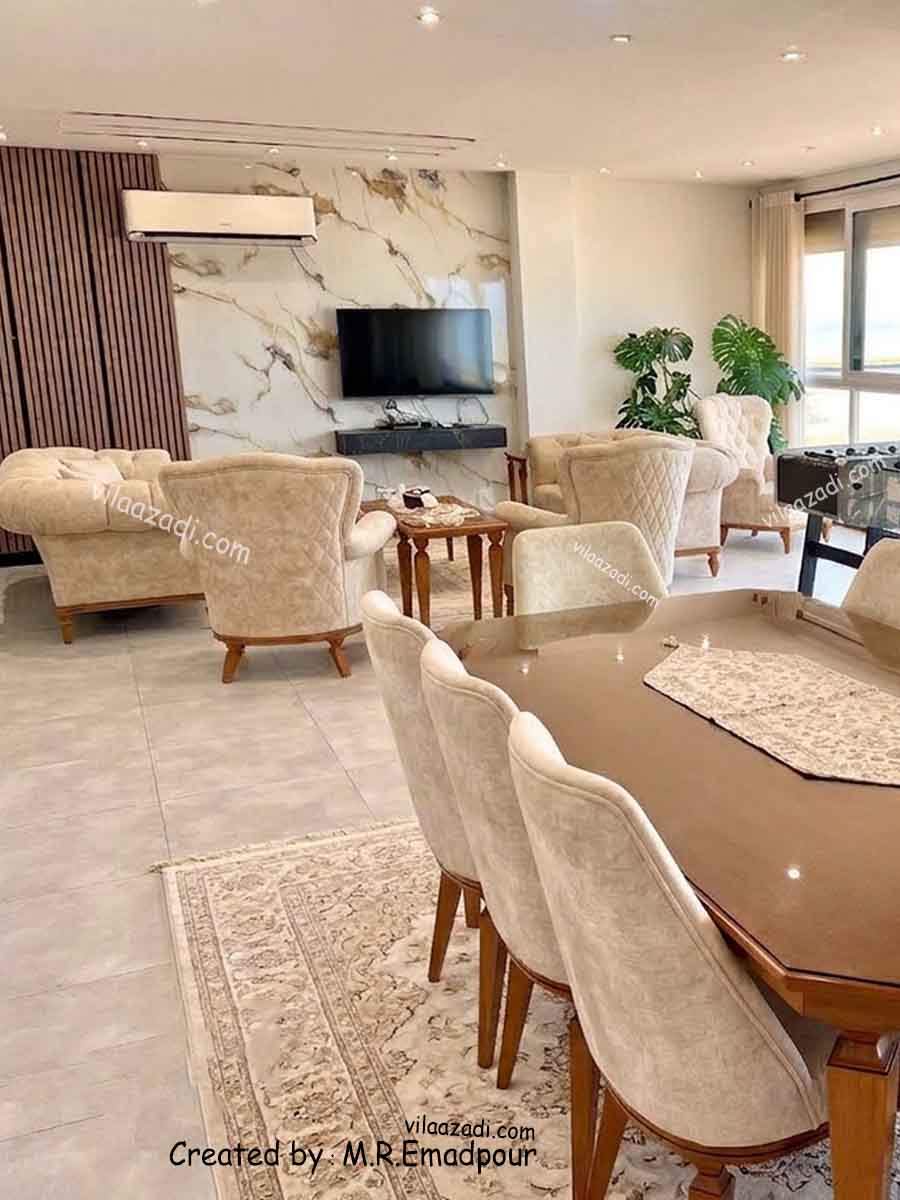 پذیرای و نشیمن خرید ویلا در رویان لب دریا | کد 1010